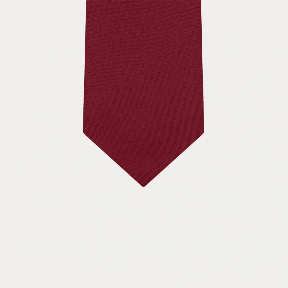 Classic burgundy silk satin tie