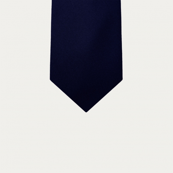 Elegant blue silk satin tie