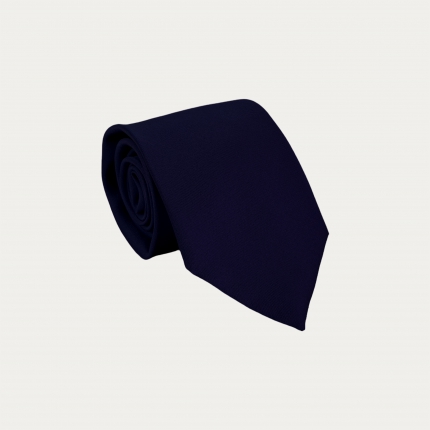 Cravatta elegante blu in raso di seta