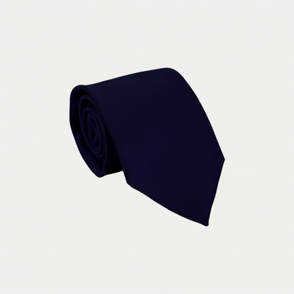 Elegant blue silk satin tie