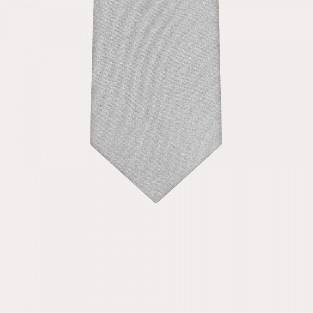 Pearl gray silk satin tie