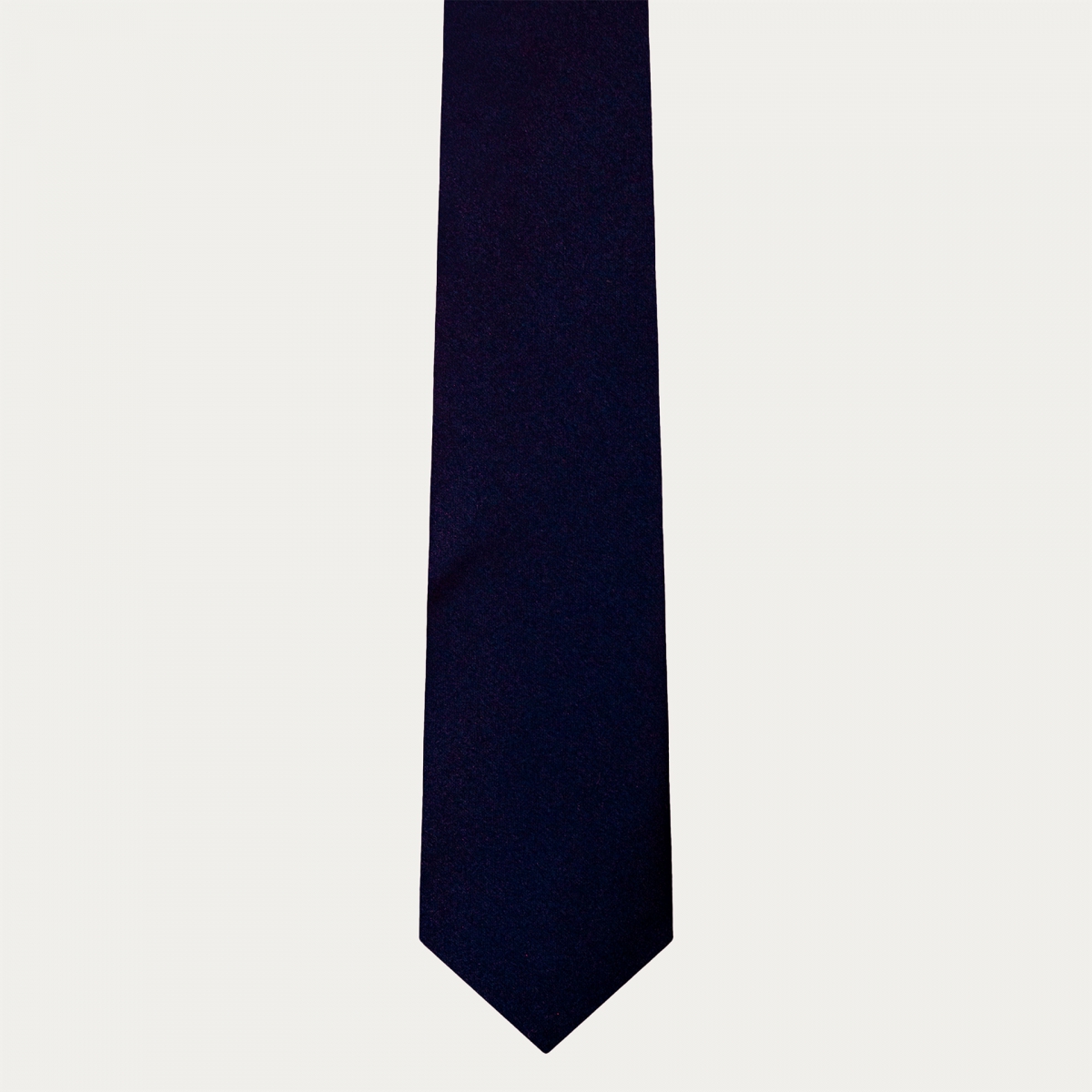 Blue satin tie and white pocket square set