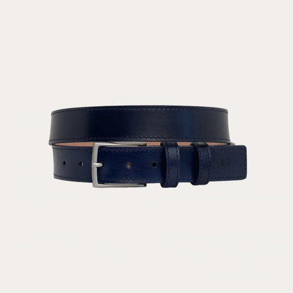 Cintura blu navy colorata a mano nichel free