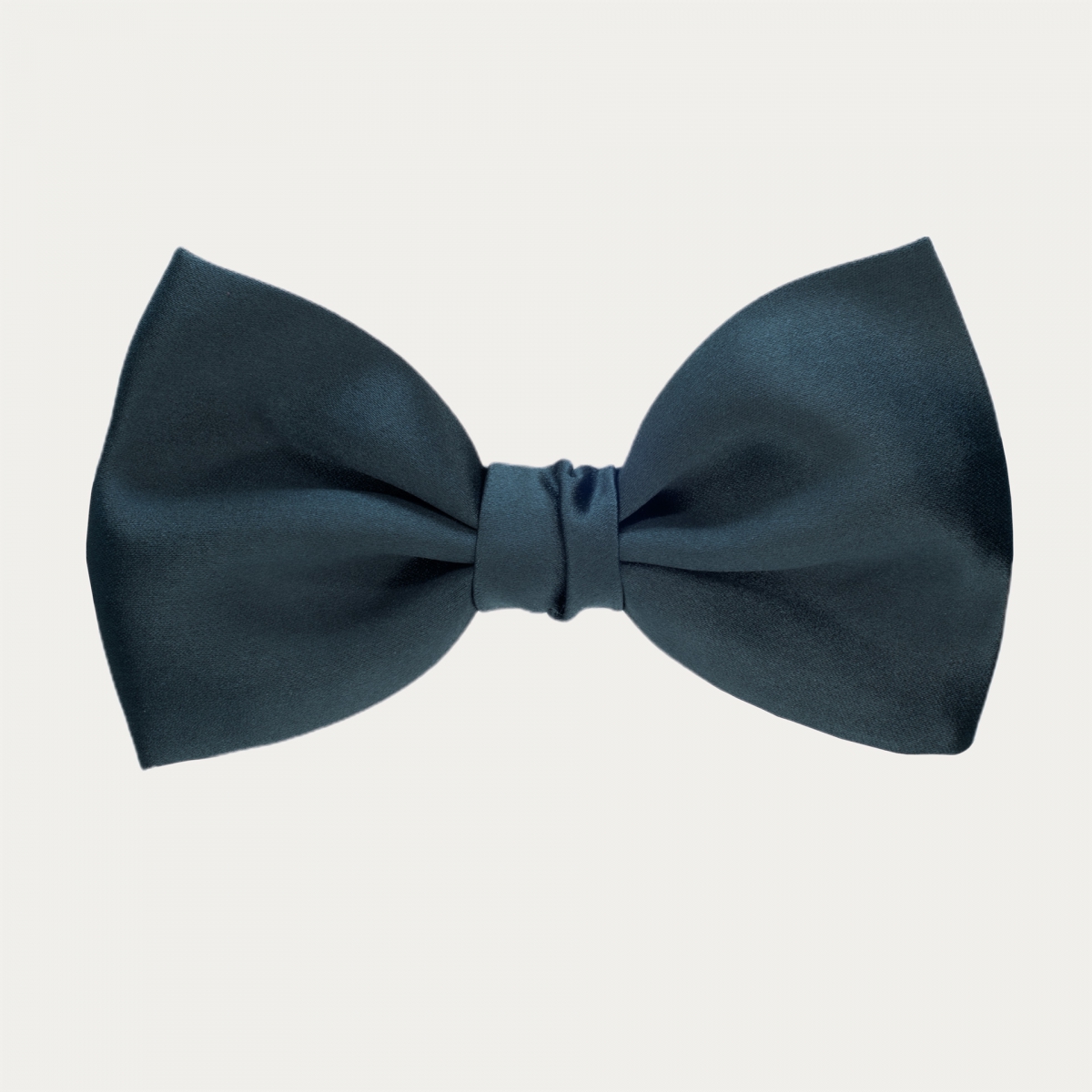 Midnight blue silk satin bow tie