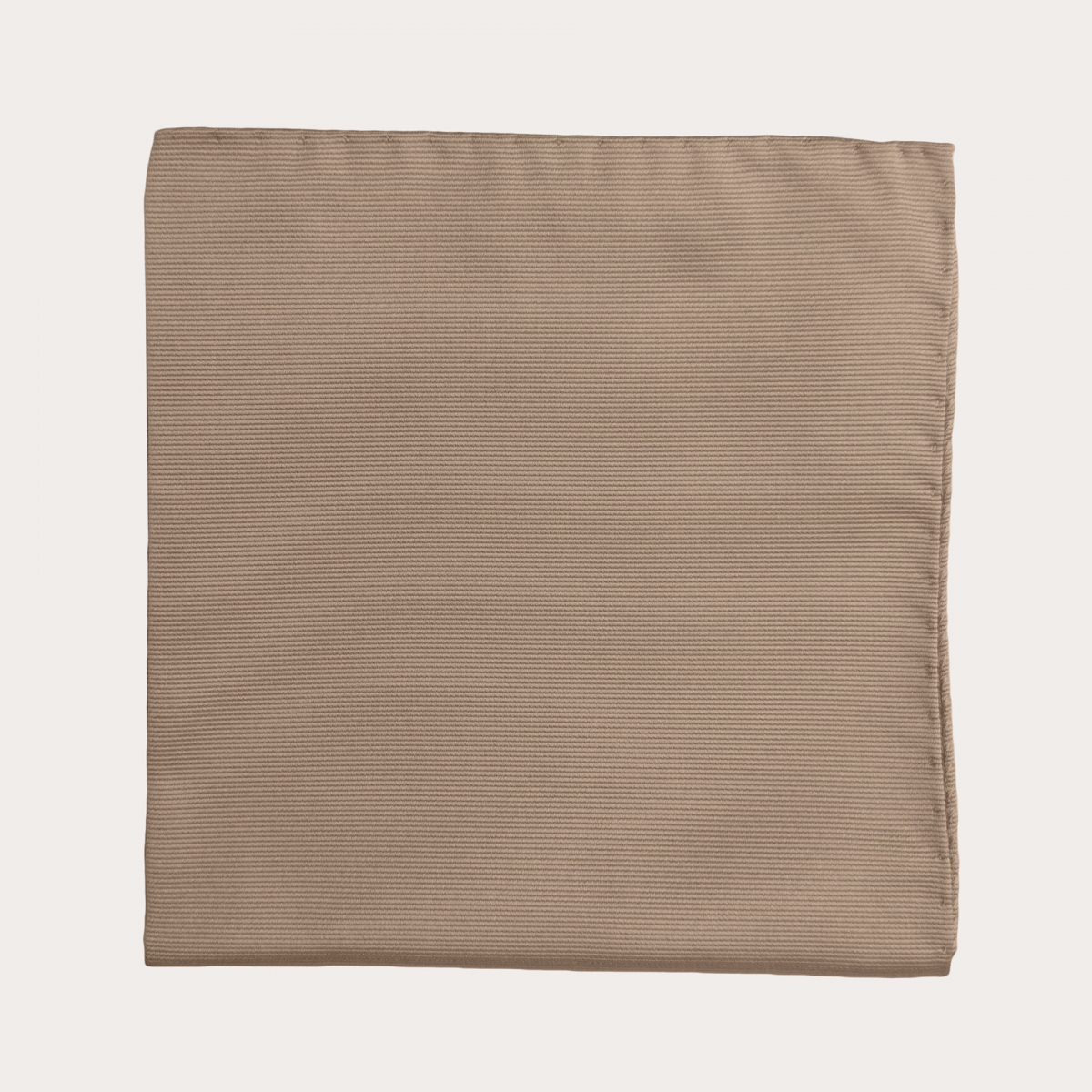 Men's silk pocket square in ecru