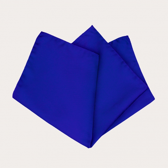 Royal blue silk pocket square