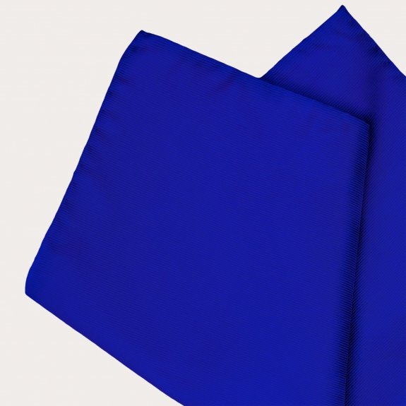 Royal blue silk pocket square