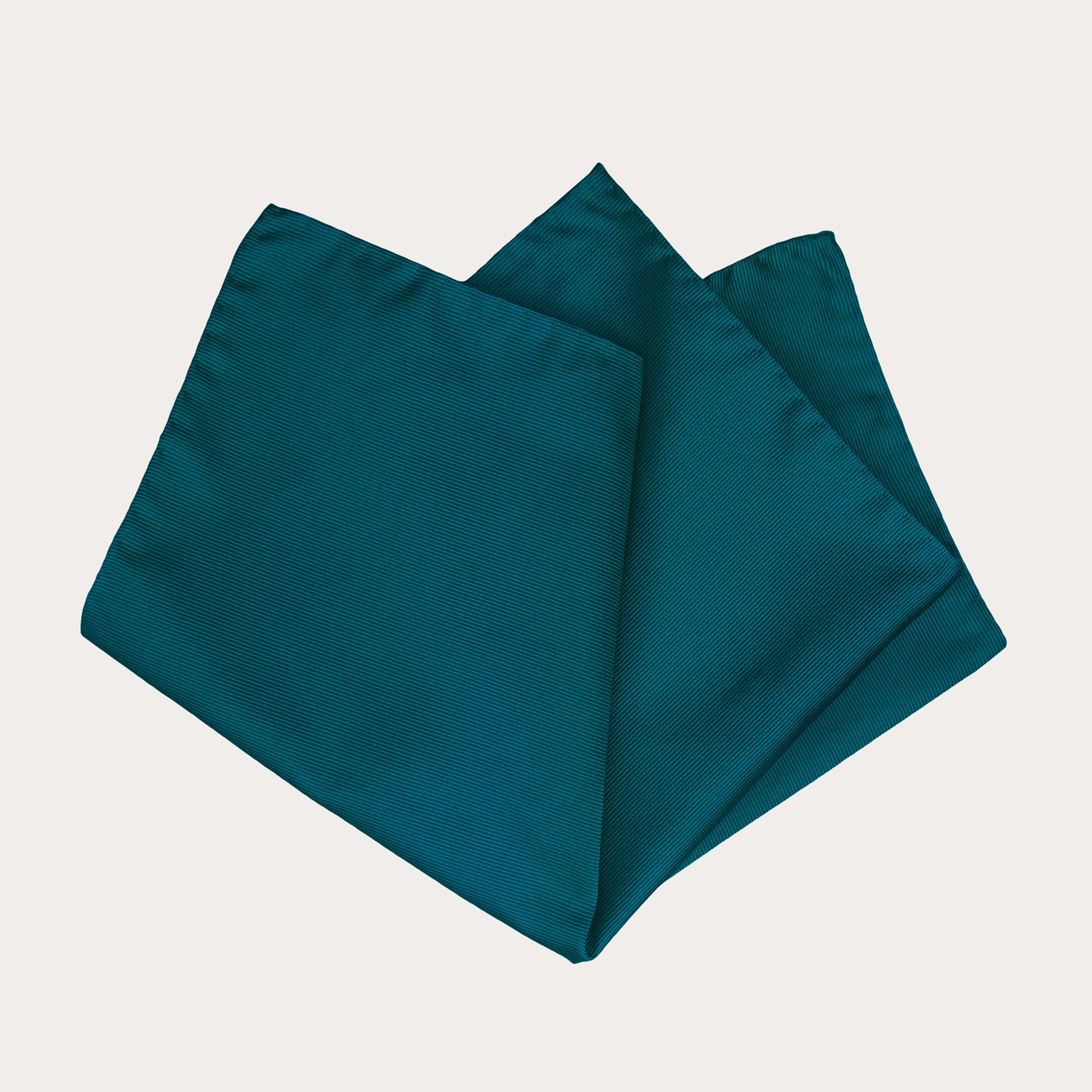 Petrol blue silk pocket square