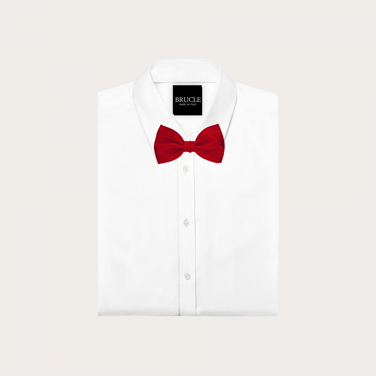 Self-tie red silk satin bow tie