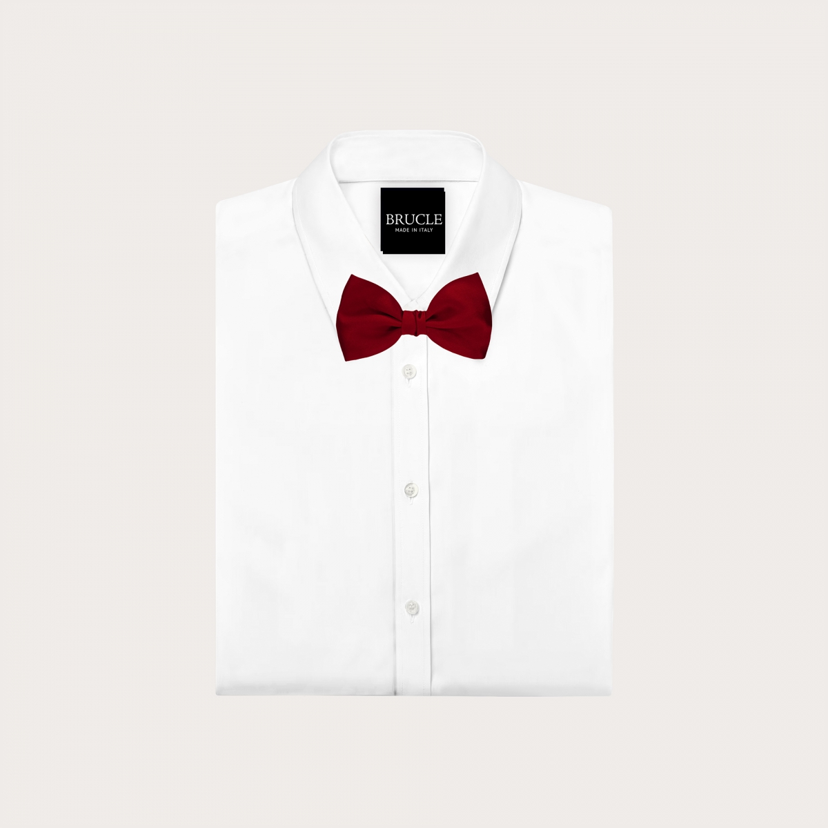 Burgundy silk satin self-tie bow tie