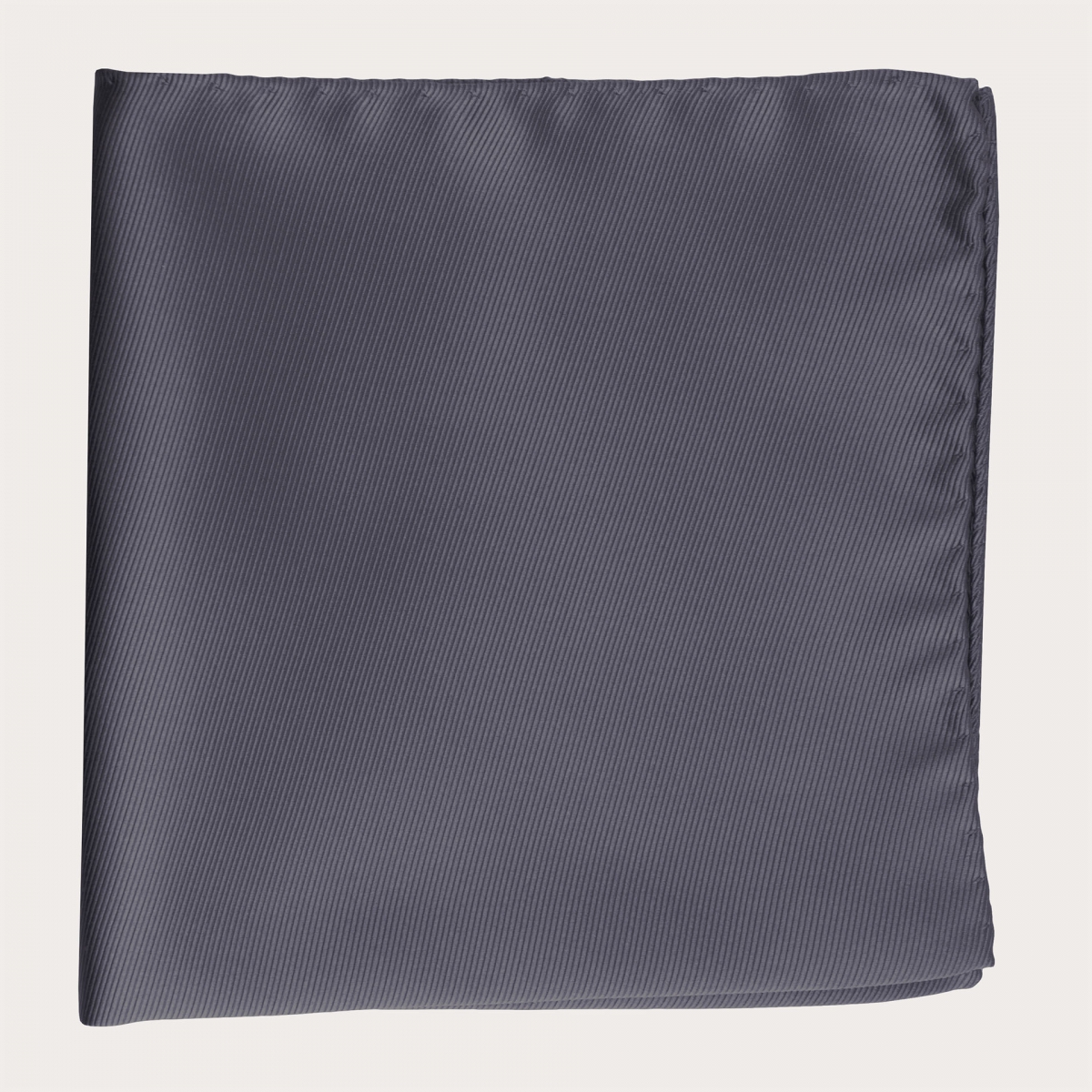 Men's ash grey silk pocket square