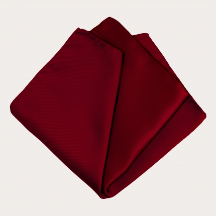 Pochette costume homme rouge bordeaux