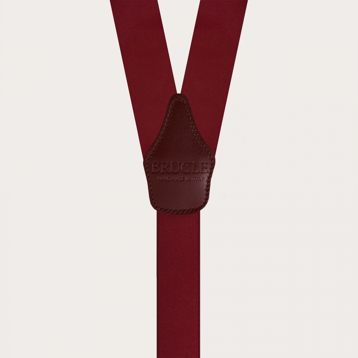 Men's Bordeaux Silk Suspenders for Buttons or Gold Clips