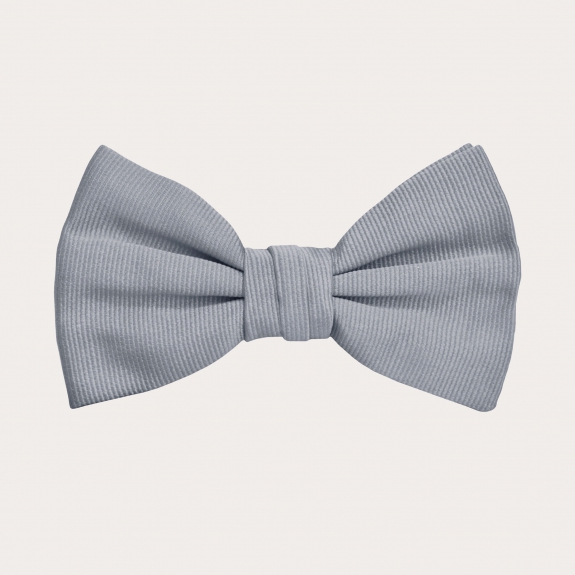 Grey jacquard silk bow tie