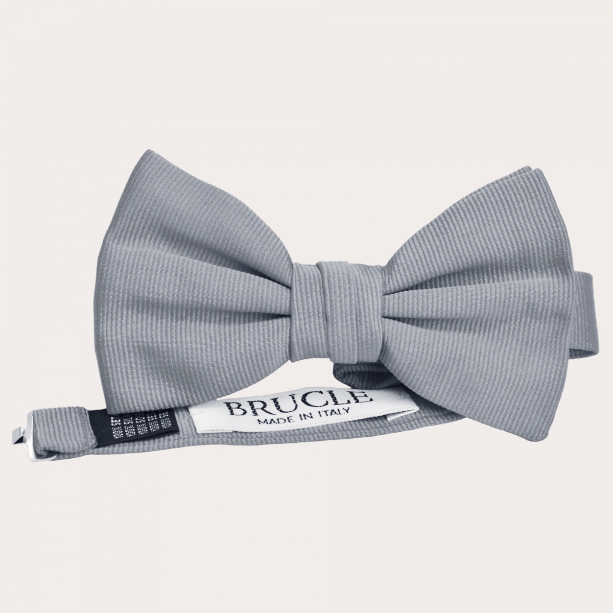 Grey jacquard silk bow tie