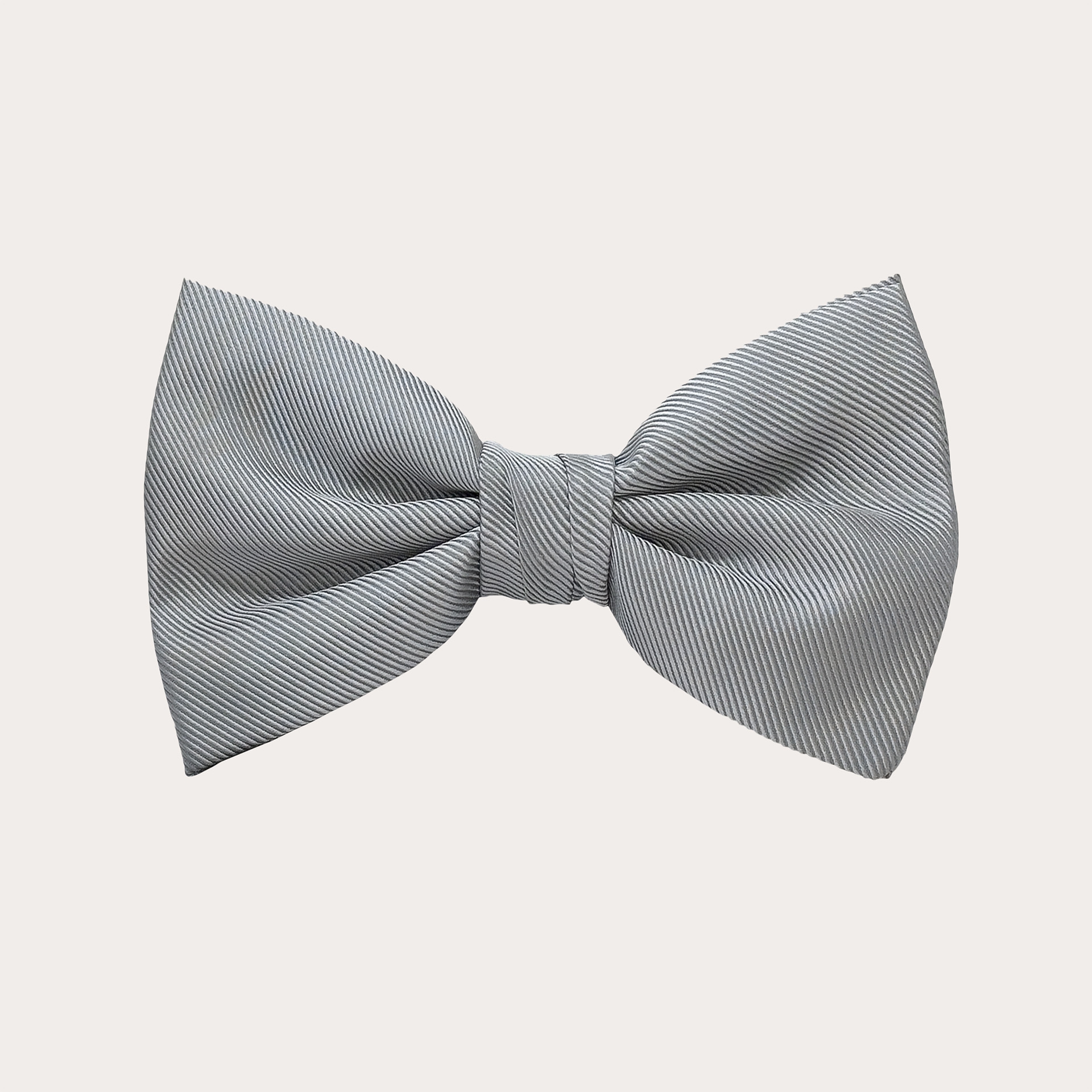 Grey jacquard silk bow tie