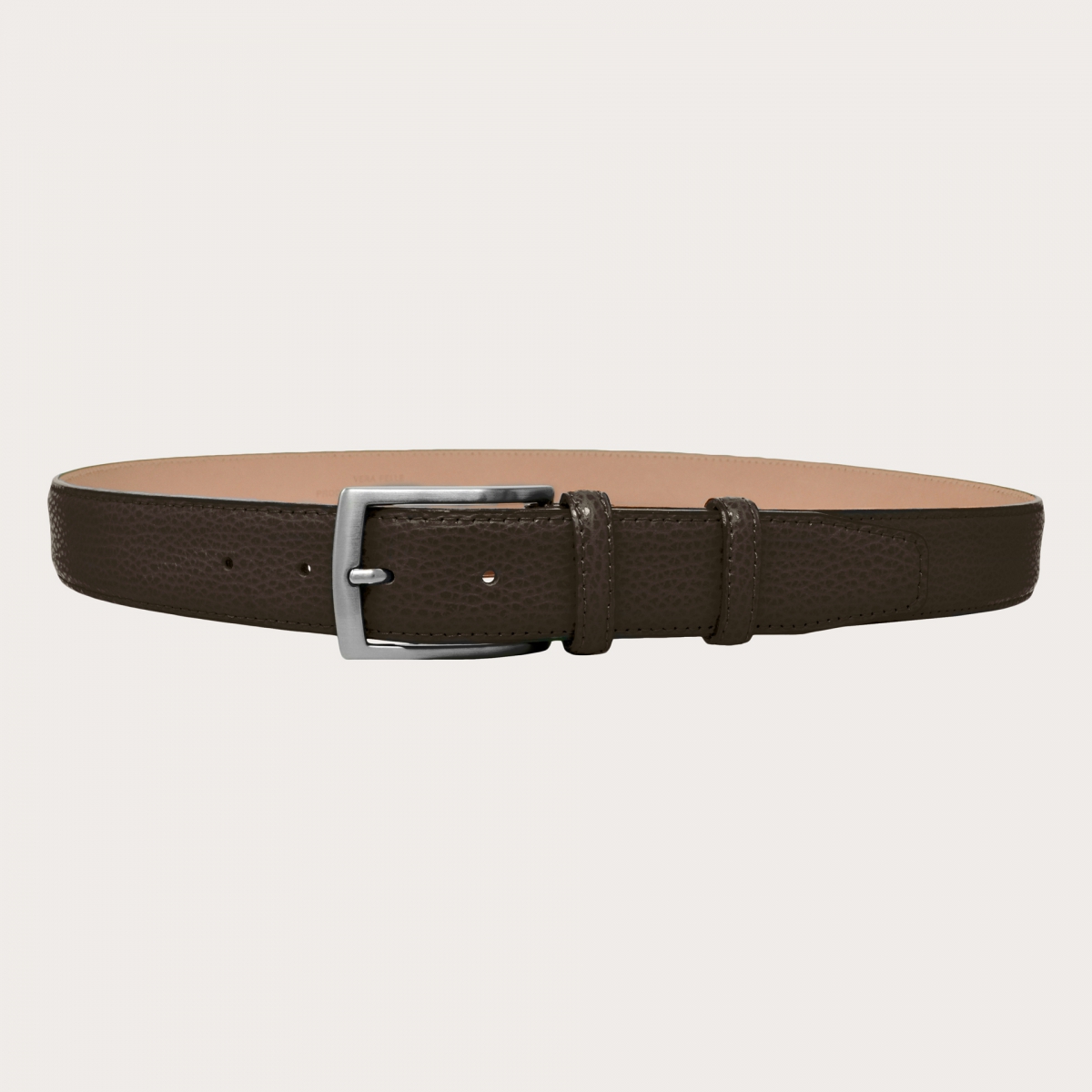 Extra-long brown elk print belt