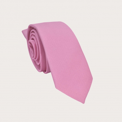 Corbata de mujer rosa en seda