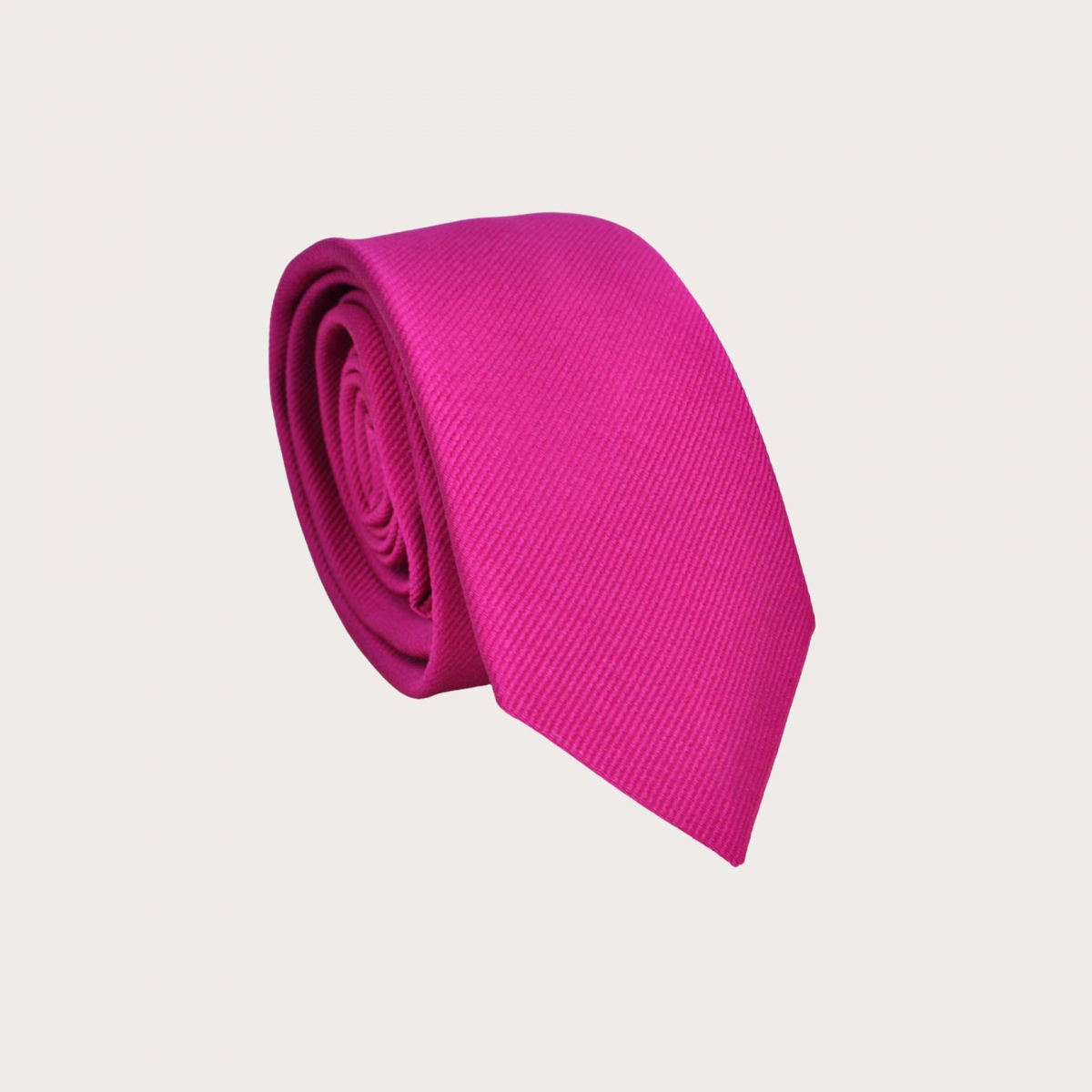 Cravate fuchsia en soie pour femme