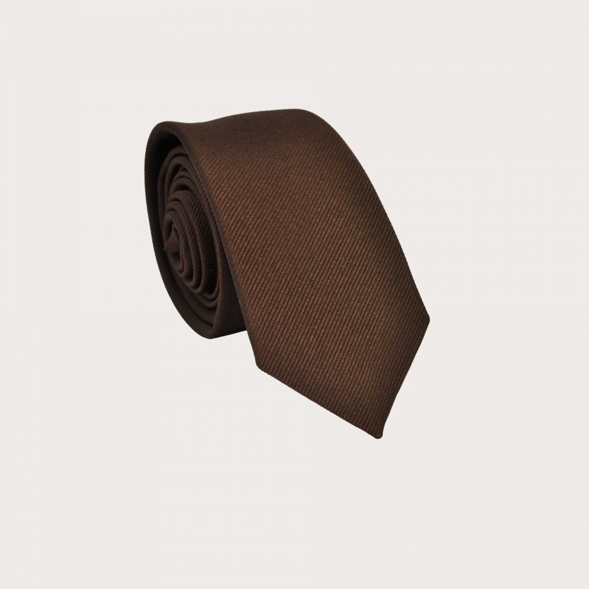 Women's brown silk tie