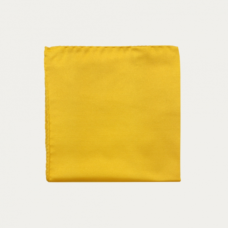 Yellow silk pocket square