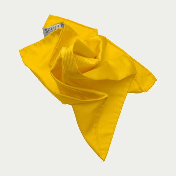 Yellow silk pocket square