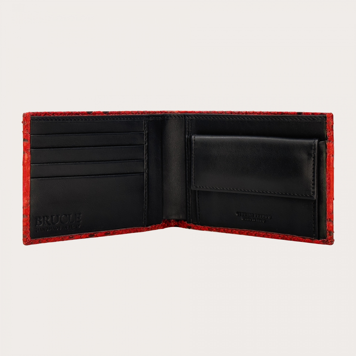 Python red wallet with coin pocket