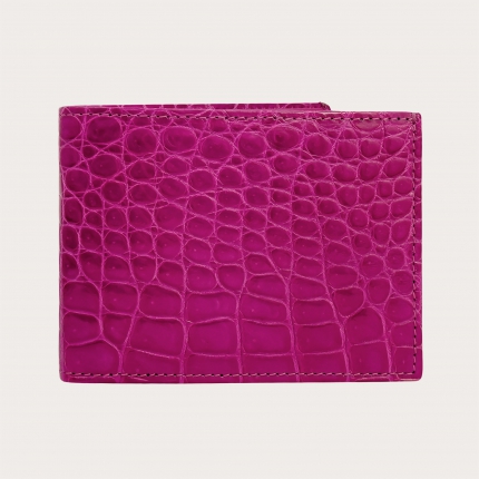 Fuchsia crocodile wallet