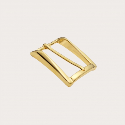 Polished gold buckle for belts with 35 mm height