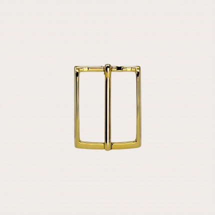 Polished gold square buckle for belts with 35 mm height