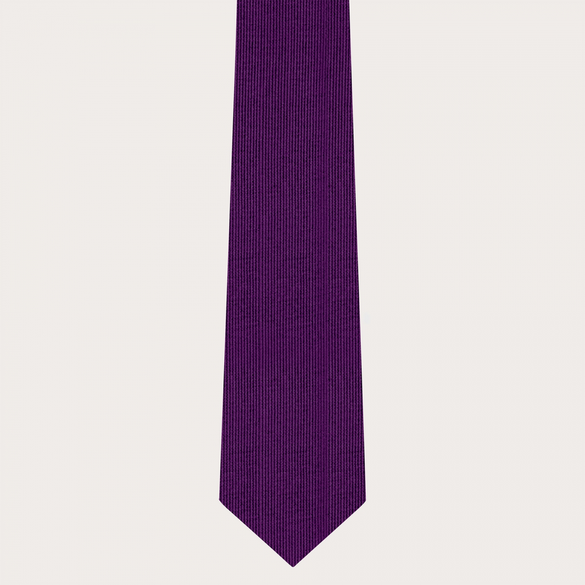 Coordinated suspenders and tie in violet jacquard silk