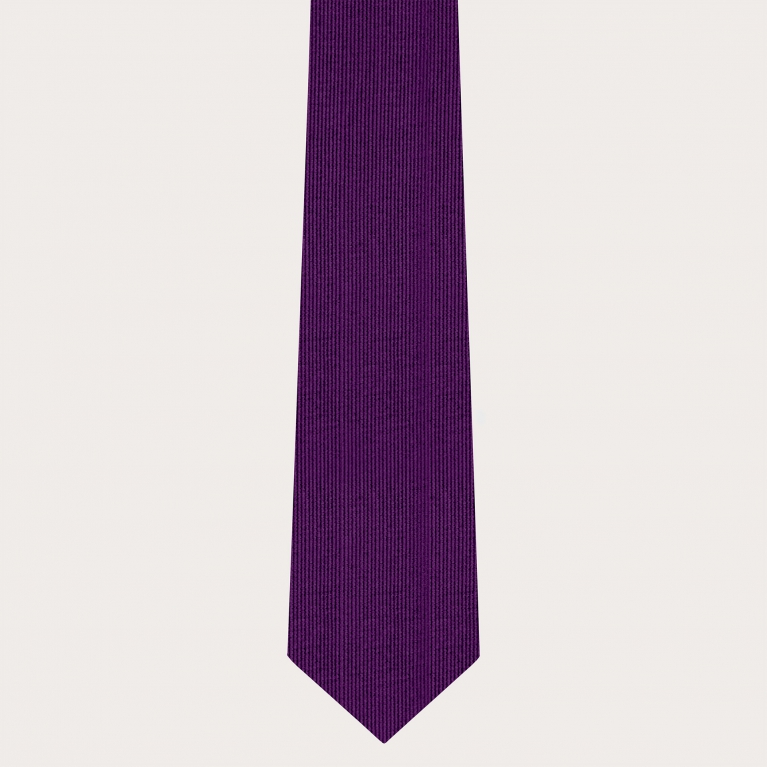 Corbata de seda jacquard violeta