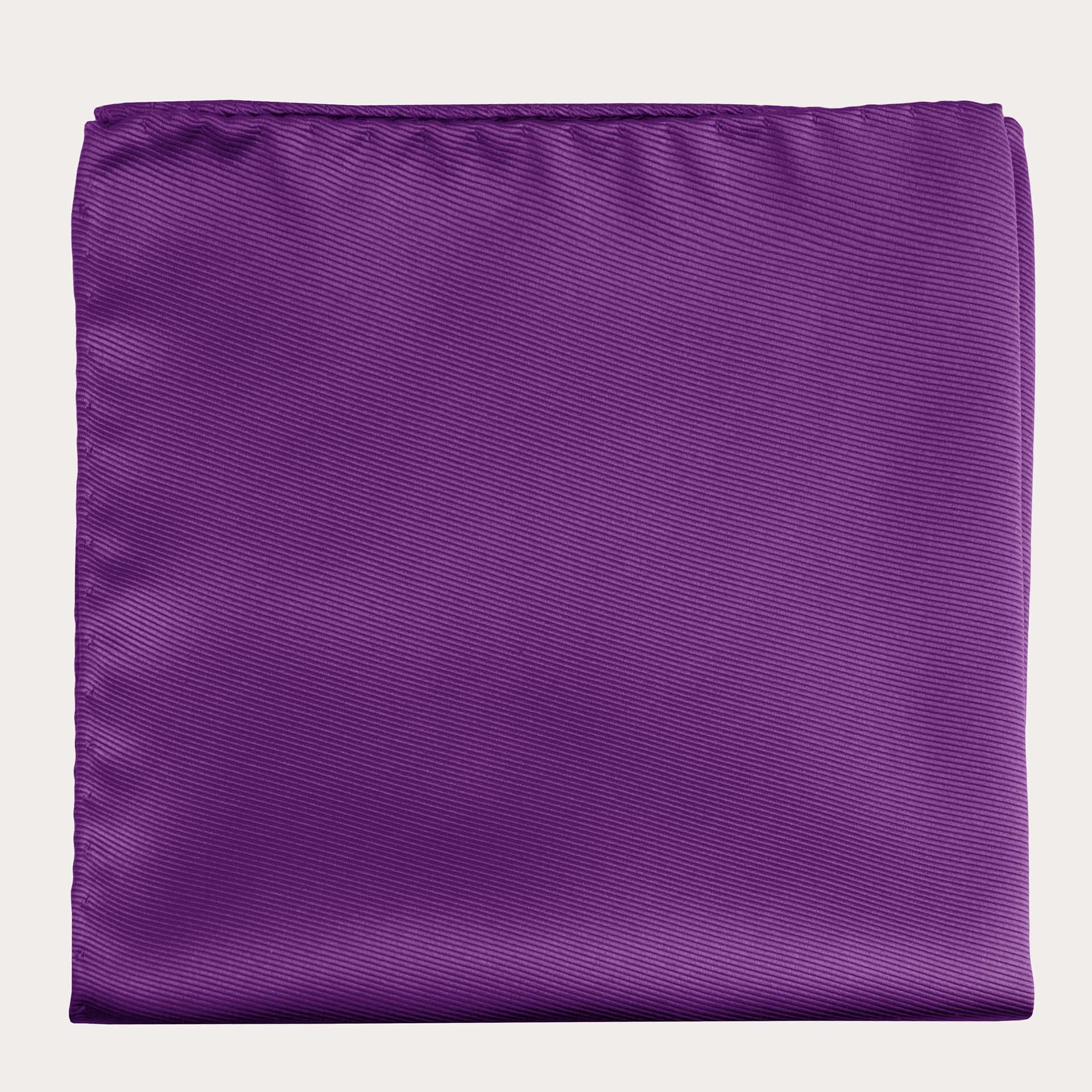 Purple silk pocket square