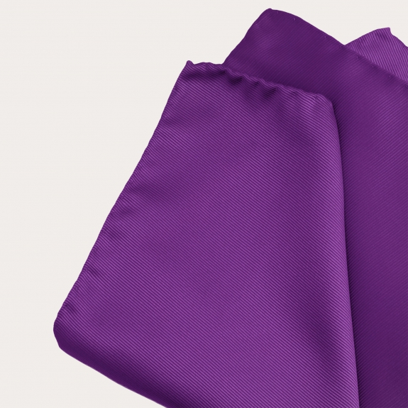 Purple silk pocket square