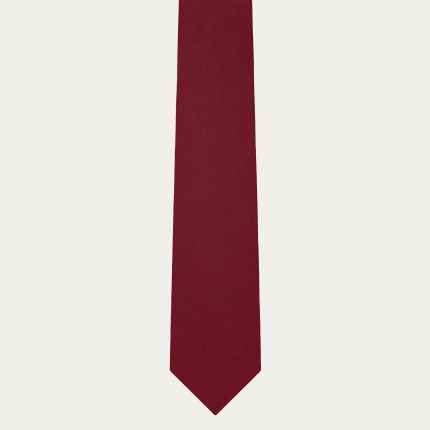 Narrow silk tie, bordeaux