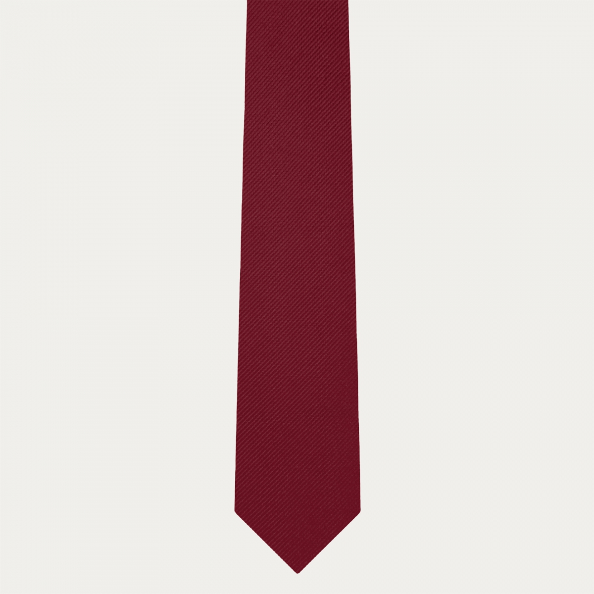 Narrow silk tie, bordeaux