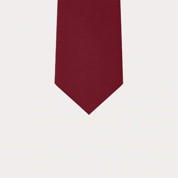 Narrow silk tie, bordeaux