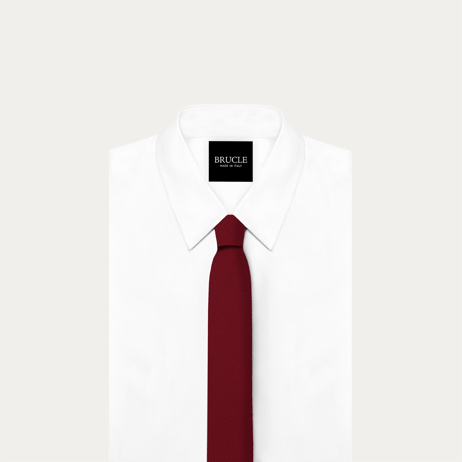 Narrow silk tie, bordeaux