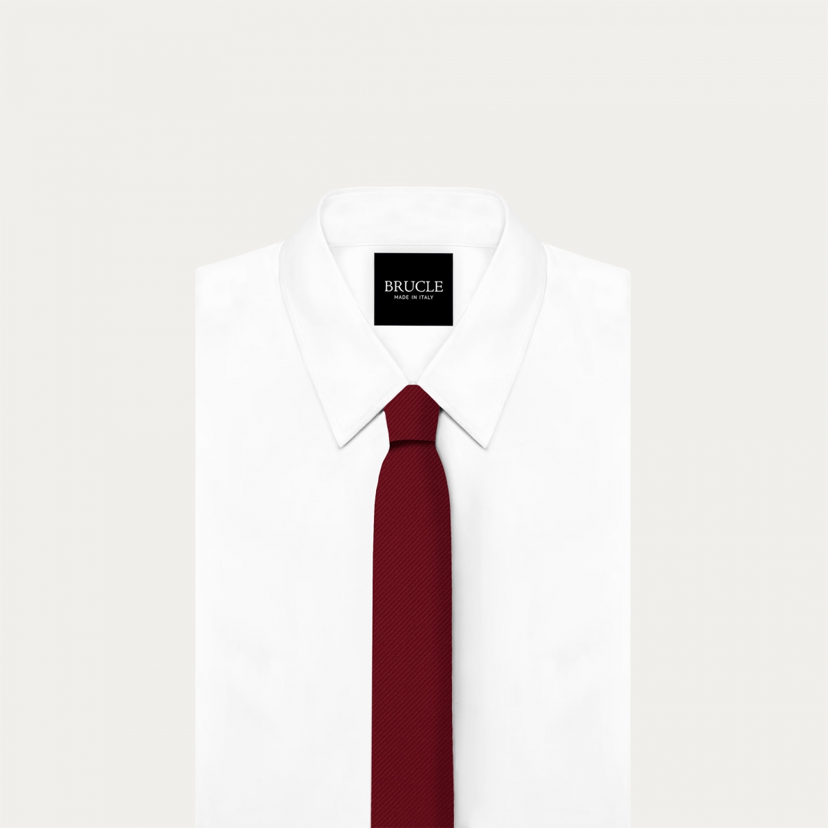 Narrow silk tie, bordeaux