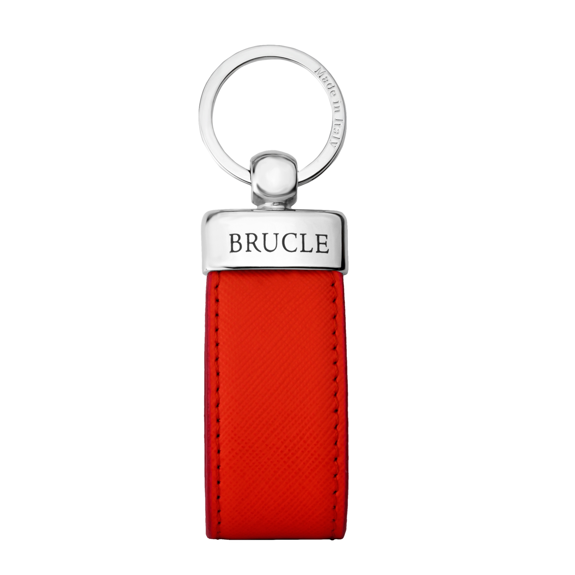 saffiano leather keyring