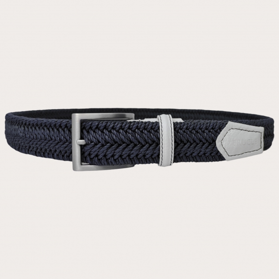 BRUCLE Blue braided elastic belt