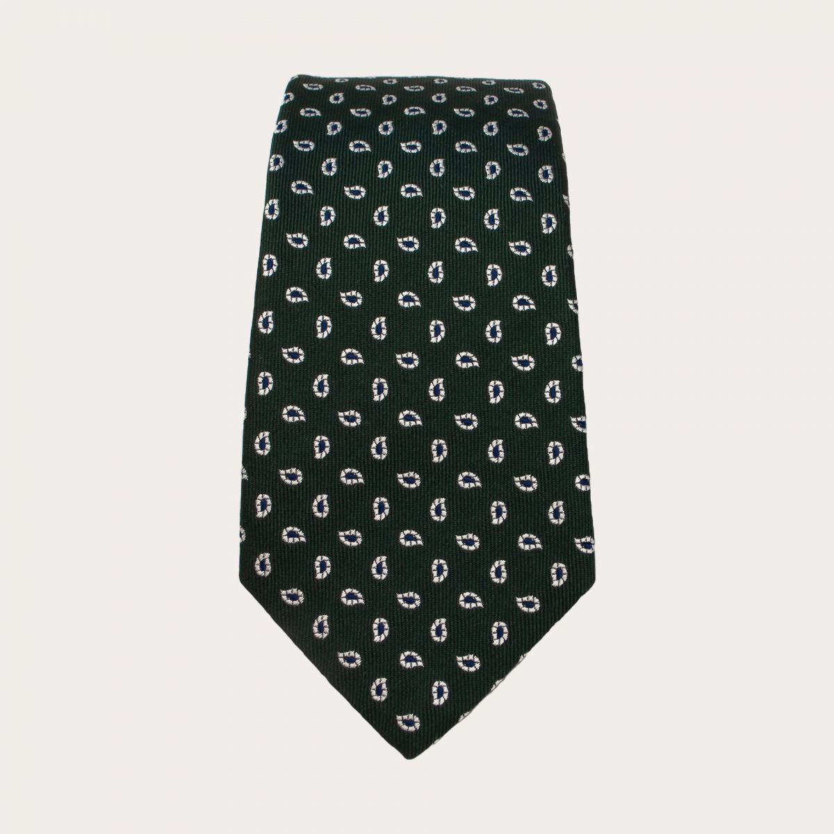 brucle silk paisley green tie