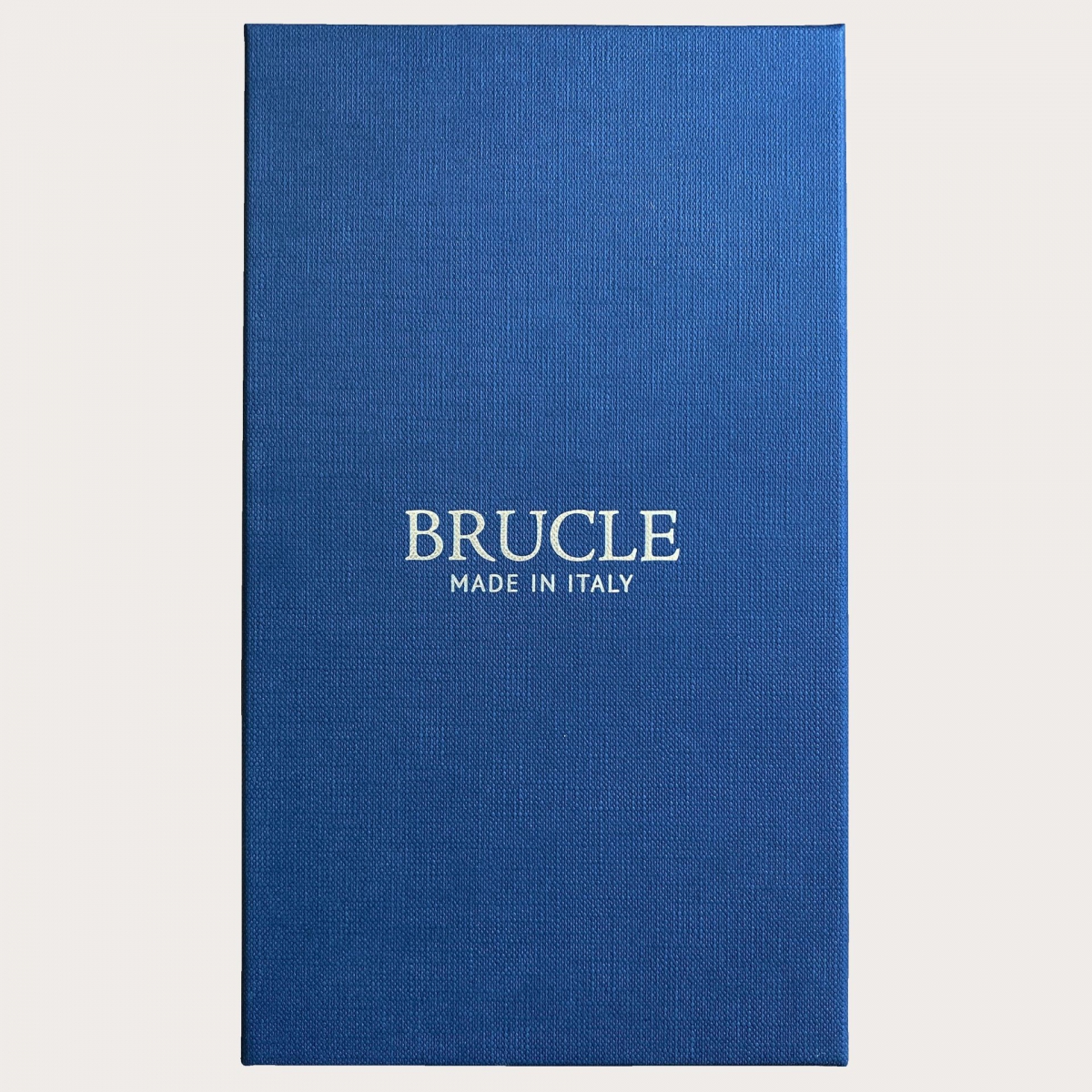 BRUCLE Formal Y-shape suspenders with braid runners, blue with wave pattern