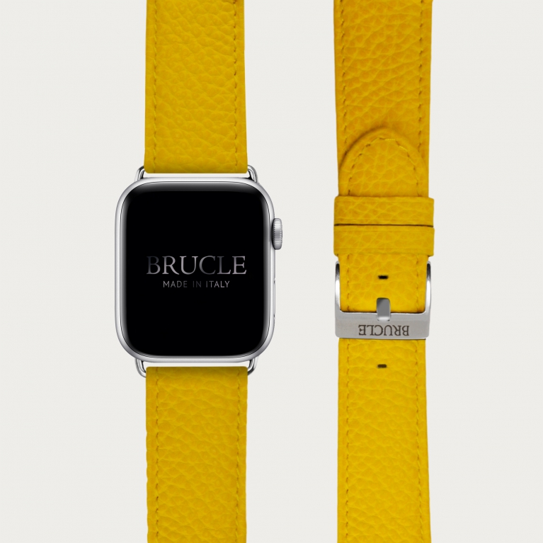 Correa de reloj compatible con Apple Watch / Samsung smartwatch, estampado amarillo