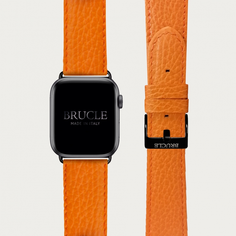 Correa de reloj compatible con Apple Watch / Samsung smartwatch, estampado naranja